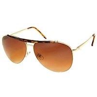 Fede Oldschool Aviator solbriller i guld. Large