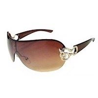 Stor flot solbrille m. brunt glas