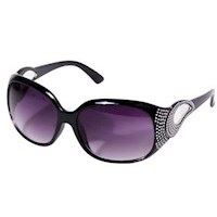 Fashion solbrille i sort med deko af similisten.
