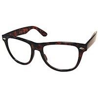 Wayfarer briller. Skildpaddebrunt stel med klart glas i medium/large