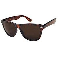 Trendy m�rke skildpaddefarvede Wayfarer-style solbriller i str.medium. 