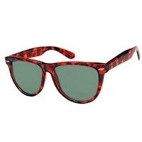 Cool tortoise Wayfarer solbriller med gr�nne glas/ str.large
