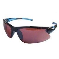 L�kker Sports-solbrille med fantastiske linser i Poly-carbonate - bl�t deko p� st�ngerne...
