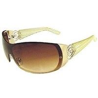 Flot guld/brun solbrille m. hjerte
