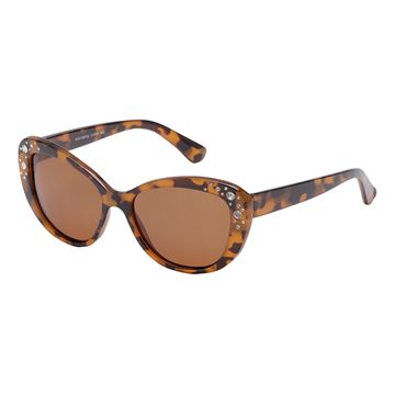 Polariserede Cat eye solbriller med simili-sten "Samantha" (Anti-refleks)