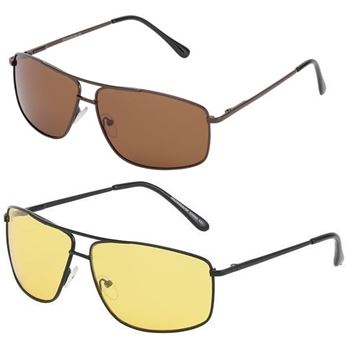 2 stk. Dag + Nat Polariserede Kørebriller *ANTI-REFLEKS*