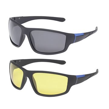Pakketilbud: 2 stk. Dag + Nat Sportsbriller med Polariserede linser *ANTI-REFLEKS*