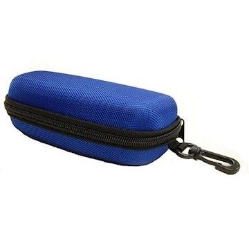 Hårdt blåt aflangt etui