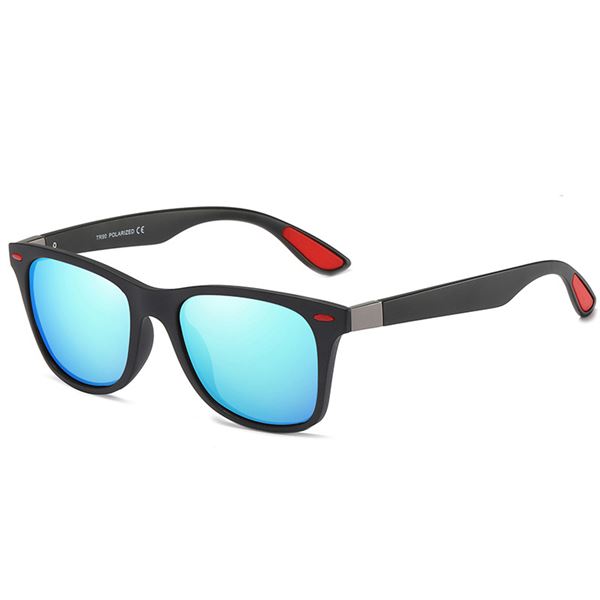 Polariserede Wayfarer solbriller med spejl og TR90 Bluebux (Anti-refleks)