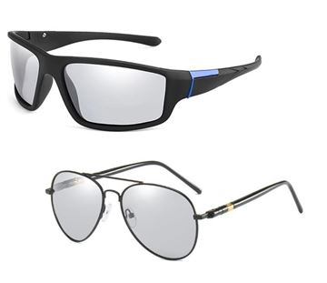 TILBUD SPAR 66%! 2 stk. Fotokromiske Solbriller Sport + Pilot (Intelligente linser)