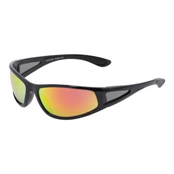 Fed sporty solbrille med orange spejl-glas. "Volcano"