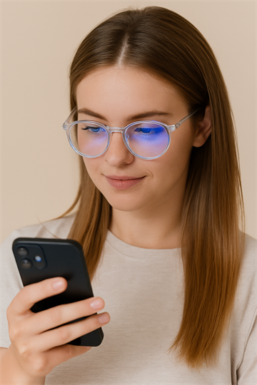 aptc Blue Light Brille Med Transparent Stel. Inklusiv Filt-Etui I Høj Kvalitet (Skærmbriller Med Blåt Lys Filter) "Diamond" 2