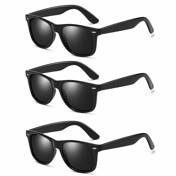 Tilbud: 3 par unisex polariserede solbriller "Manhattan" (anti-refleks)