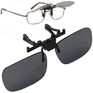 Clip-on / Vip-op solbriller "Cannonball" Polariseret (H:3,1cm B:12,5cm)