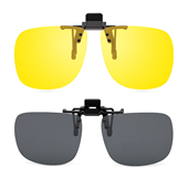 Pakketilbud: 2 stk. Dag + Nat Klips-på til briller (Str. L)