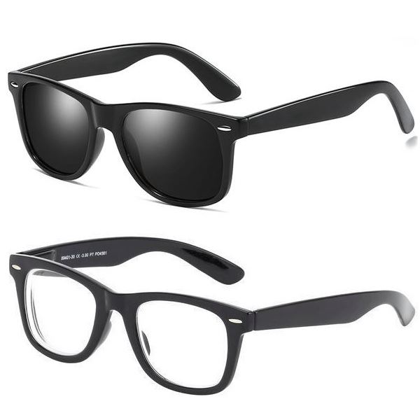 FALSK angivet acceptere PAKKE-TILBUD! Solbriller + Briller med styrke minus (nærsynethed/myopia)